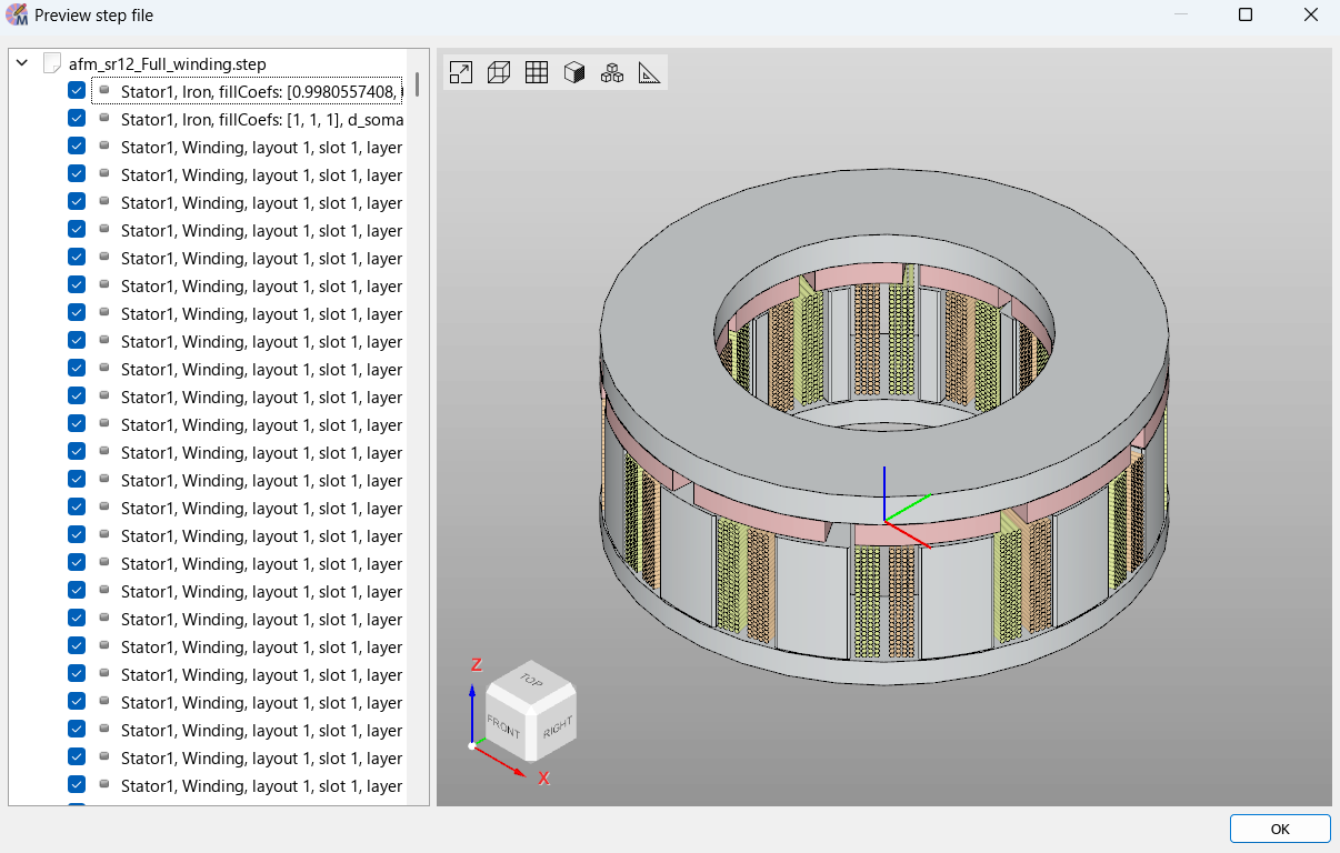 3D STEP geometry import preview
