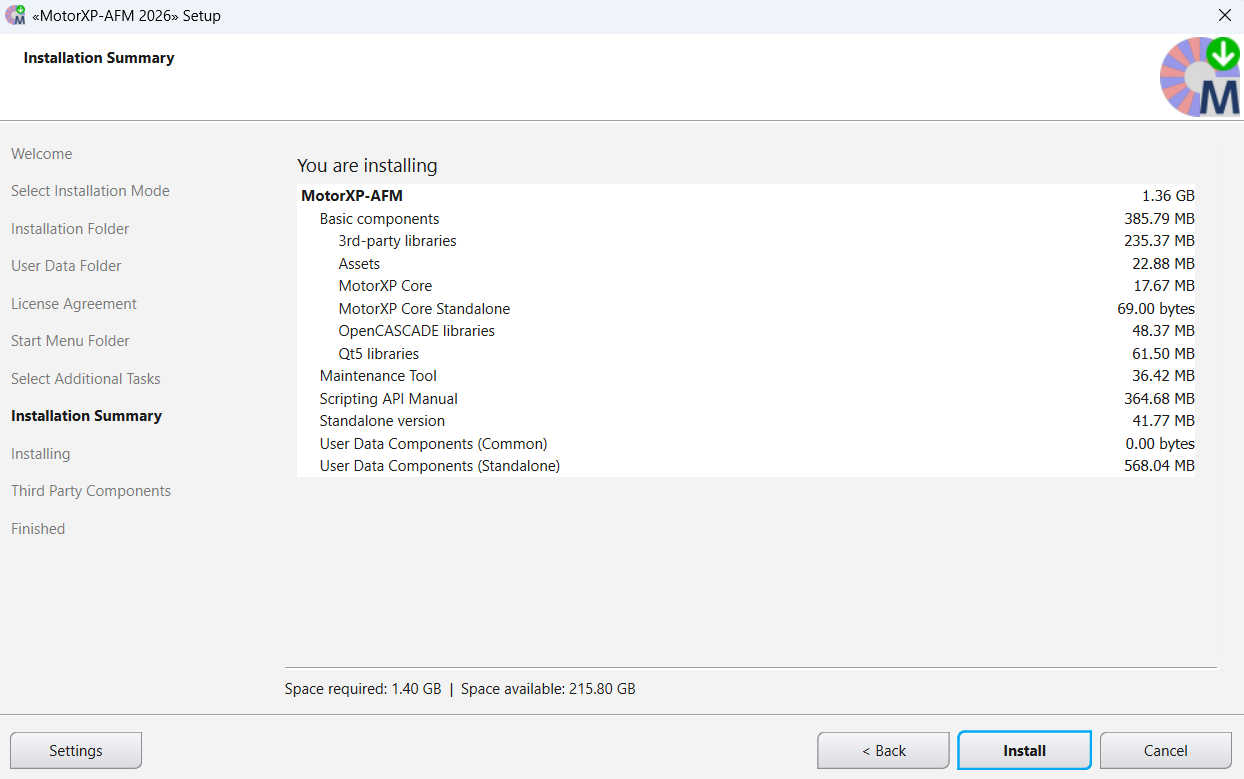 Update Wizard interface